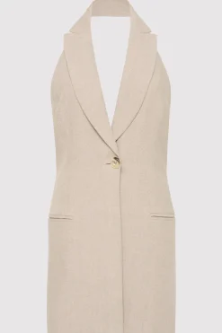 Linen Helm Vest - Natural|St. Agni Best