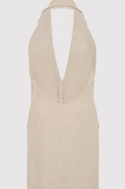 Linen Helm Vest - Natural|St. Agni Best