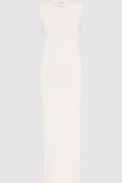 Linen Silk Blend Cut Out Dress -|St. Agni Outlet