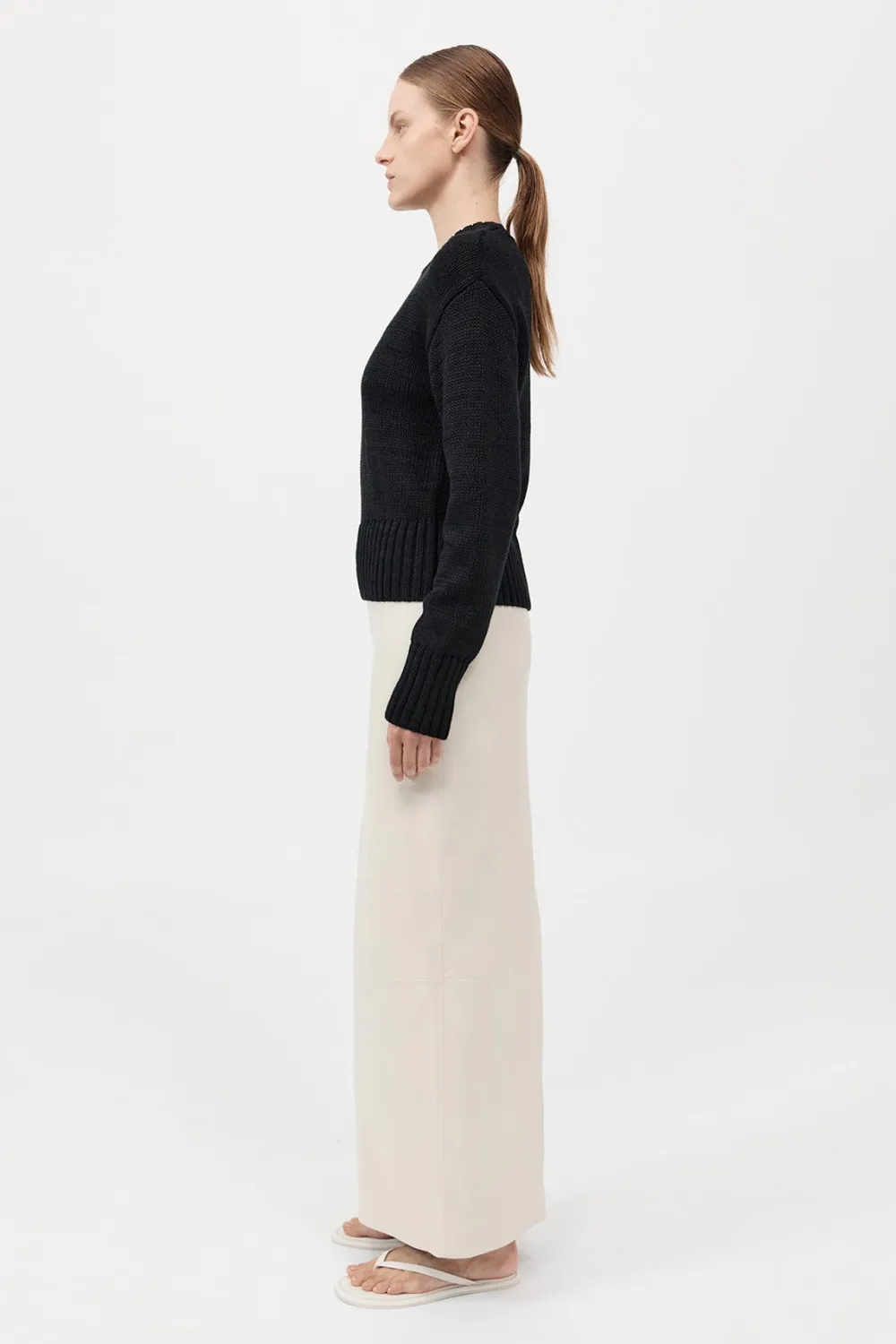 Linen Silk Blend Jumper -|St. Agni New