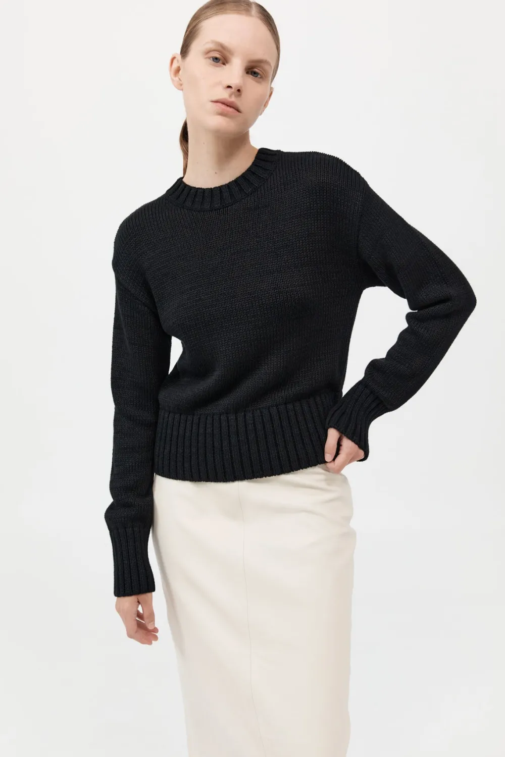 Linen Silk Blend Jumper -|St. Agni New