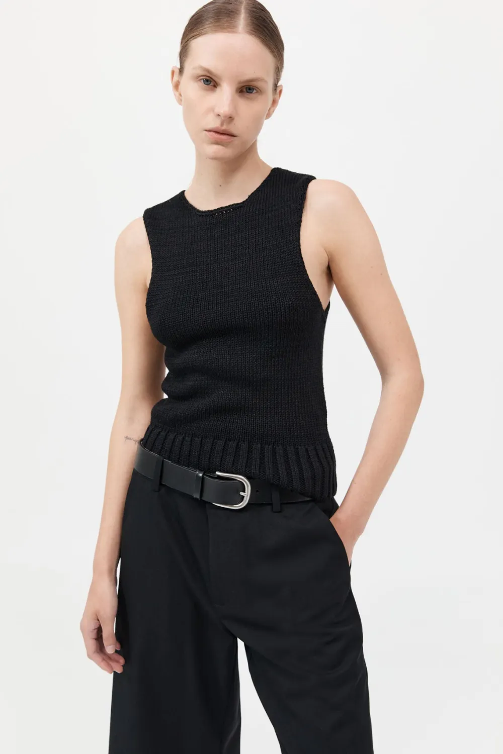 Linen Silk Blend Tank -|St. Agni Cheap