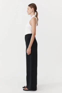 Linen Wide Leg Pants -|St. Agni Discount