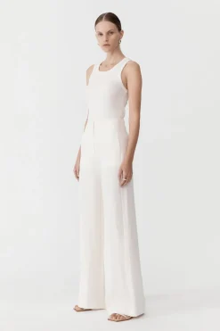Linen Wide Leg Pants -|St. Agni Outlet
