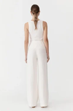 Linen Wide Leg Pants -|St. Agni Outlet
