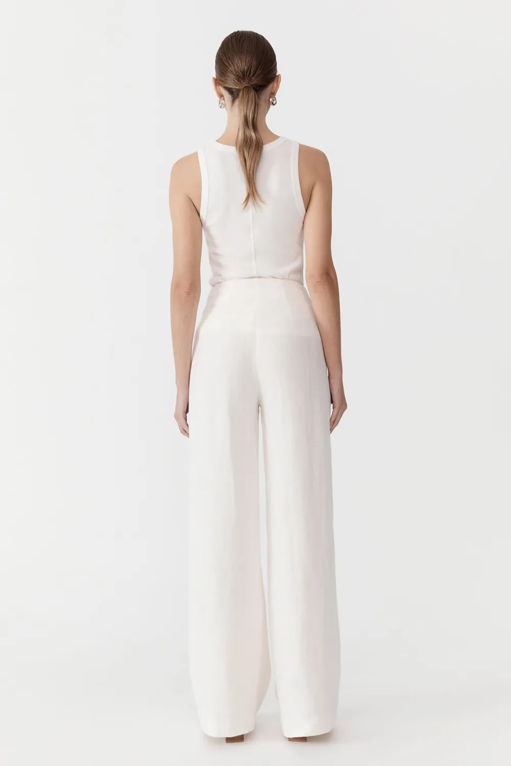 Linen Wide Leg Pants -|St. Agni Outlet