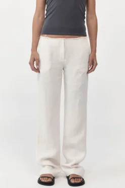 Low Waist Raw Edge Pants -|St. Agni Clearance