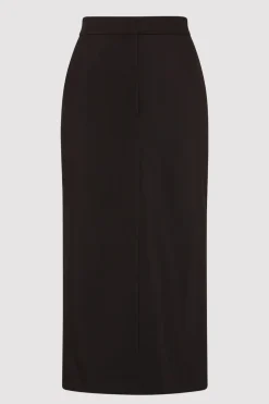 Low waisted Tailored Skirt - Black|St. Agni Clearance