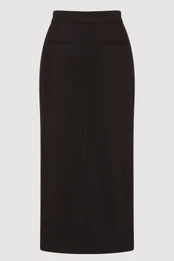 Low waisted Tailored Skirt - Black|St. Agni Clearance