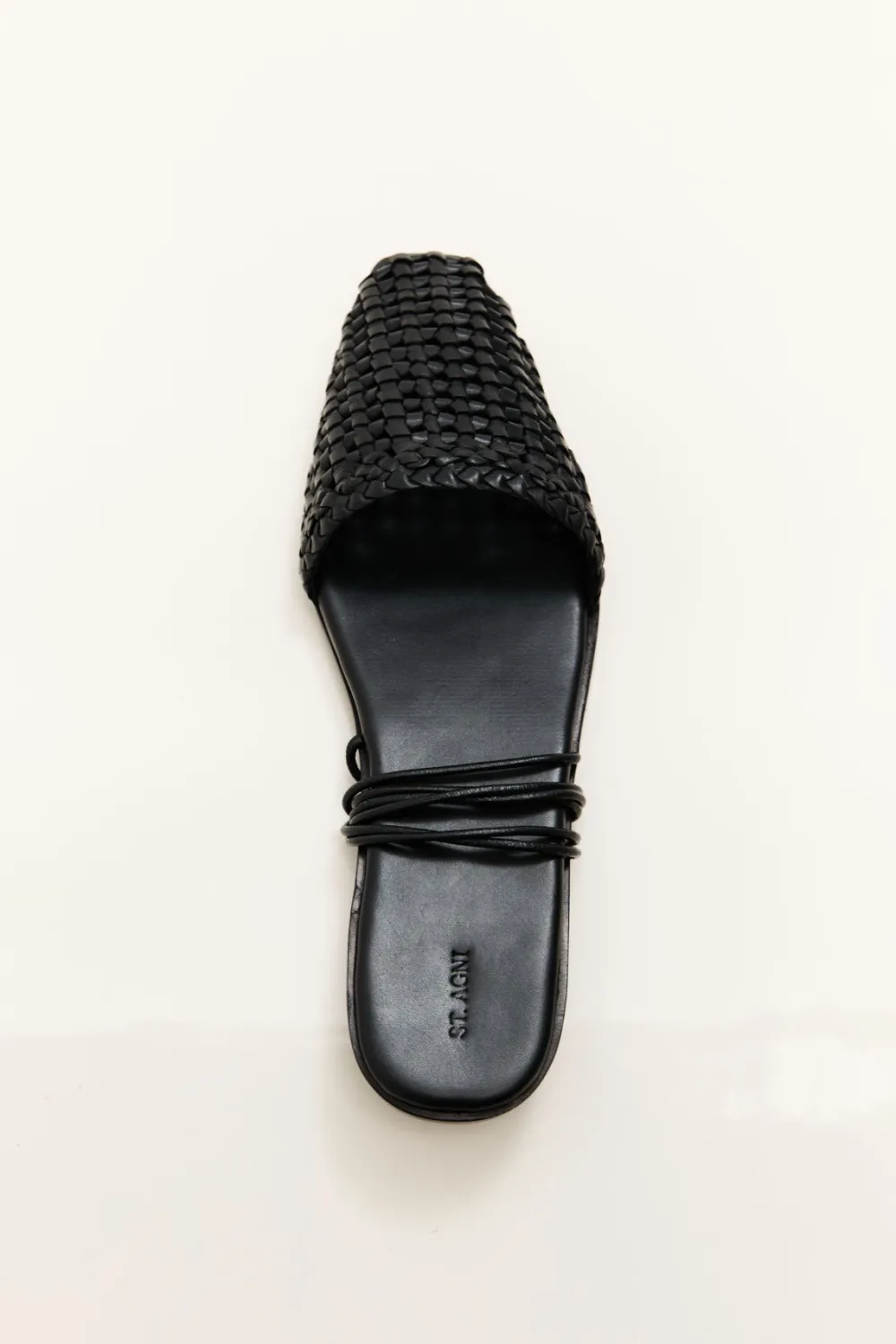 Macrame Mesh Tie Up Flats -|St. Agni Best