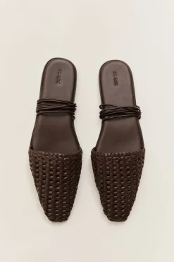 Macrame Mesh Tie Up Flats -|St. Agni Fashion