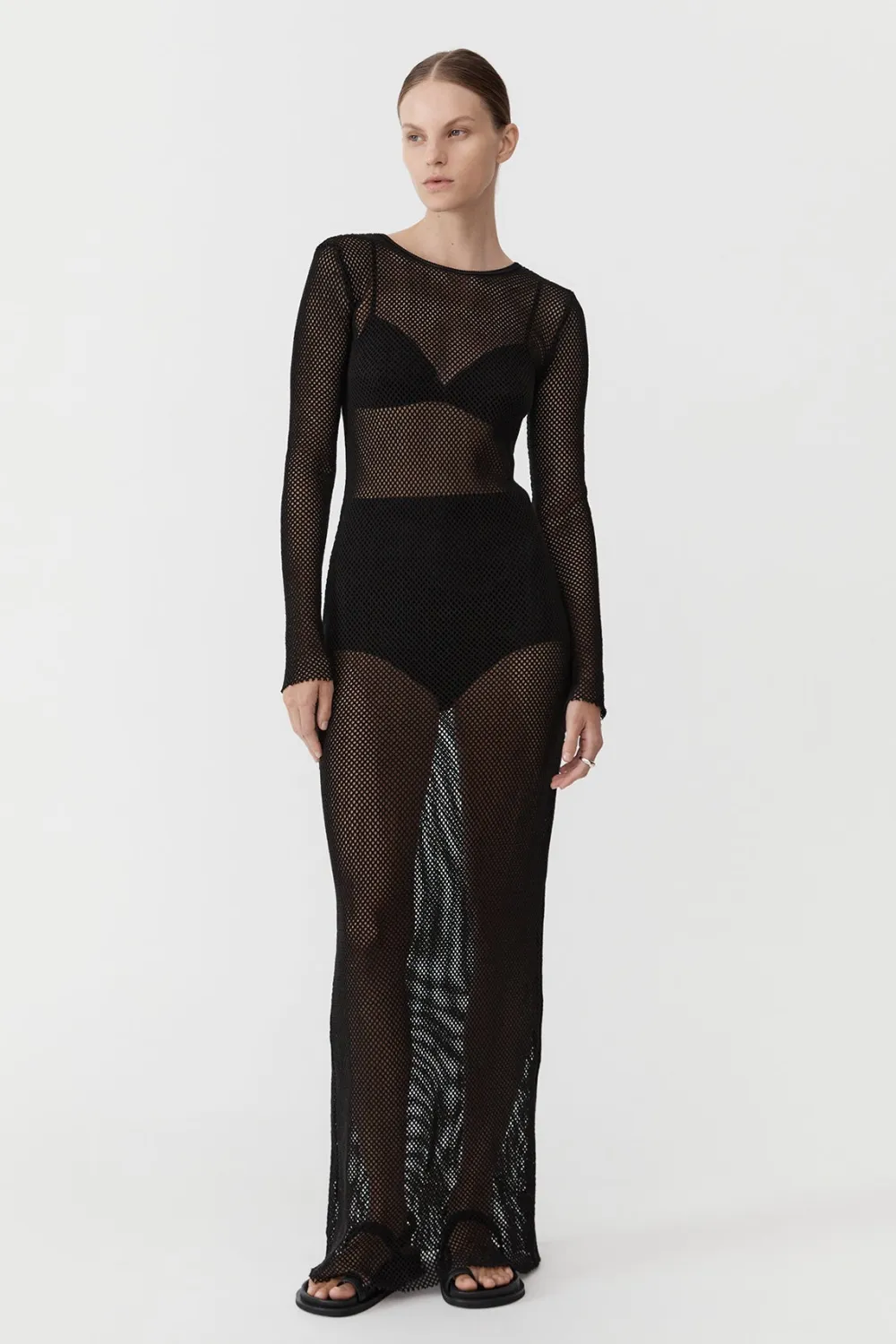 Mesh Long Sleeve Dress -|St. Agni Shop