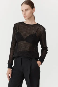 Mesh Long Sleeve Top -|St. Agni Flash Sale