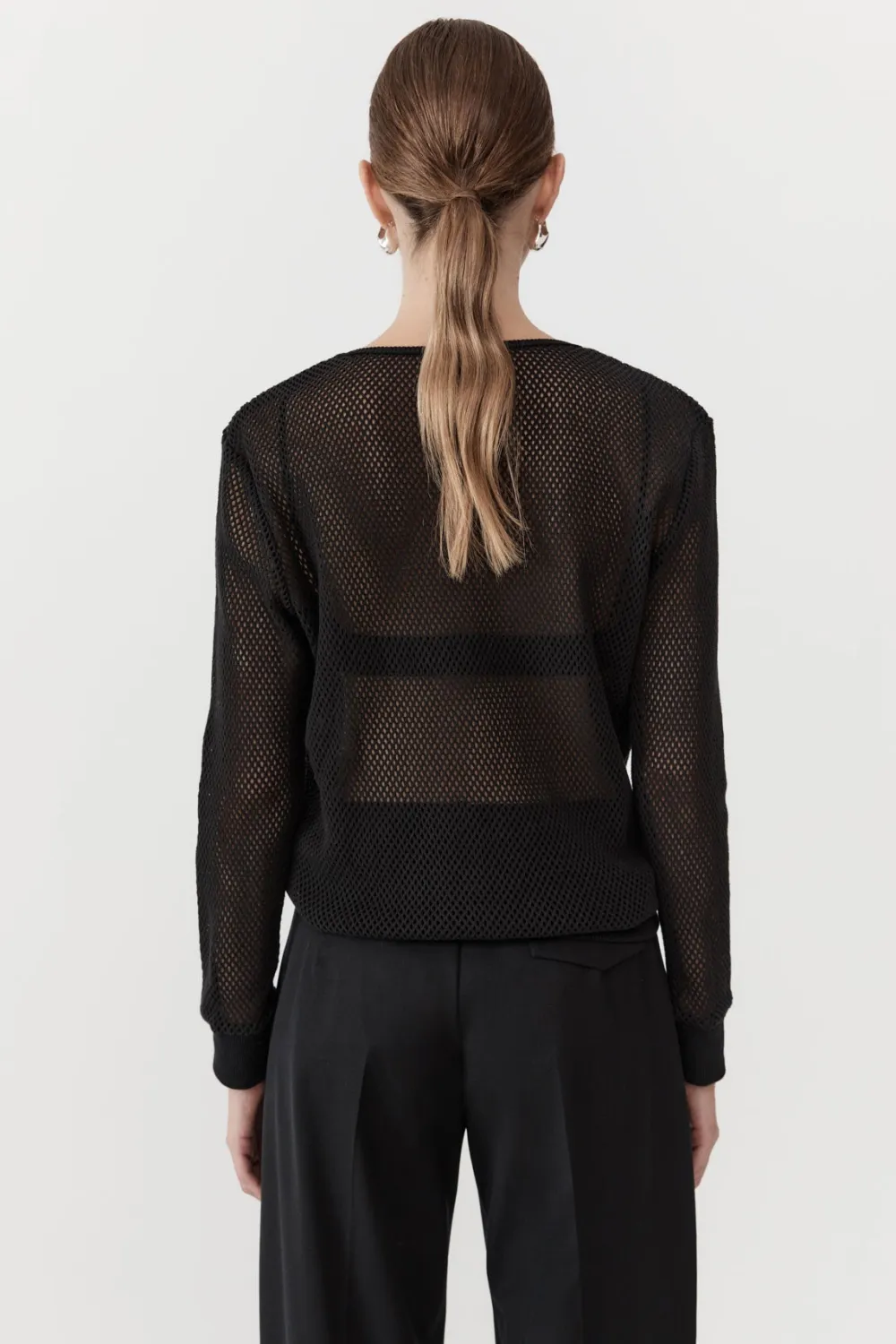 Mesh Long Sleeve Top -|St. Agni Flash Sale