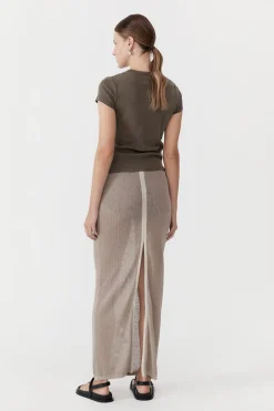 Mesh Maxi Skirt - Fog|St. Agni Online