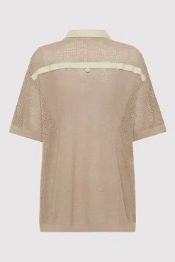 Mesh Short Sleeve Shirt - Fog|St. Agni Outlet