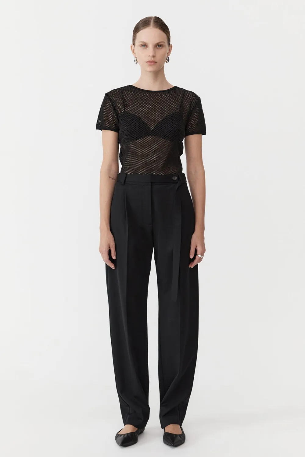 Mesh Short Sleeve Tee -|St. Agni Sale