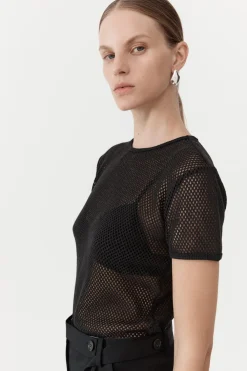 Mesh Short Sleeve Tee -|St. Agni Sale