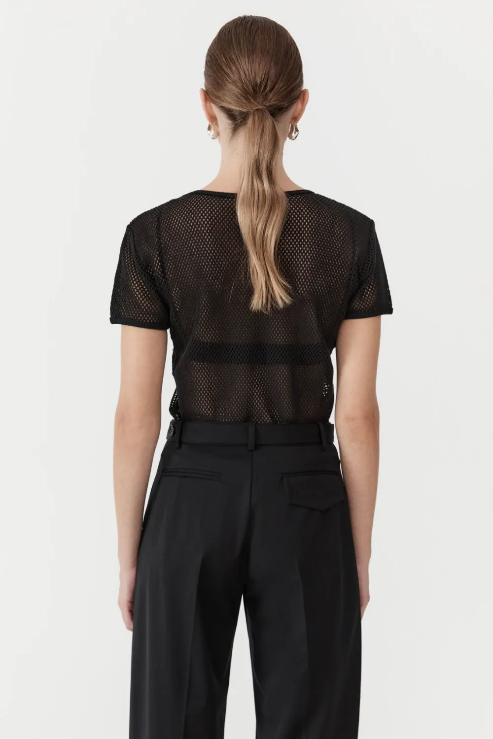 Mesh Short Sleeve Tee -|St. Agni Sale