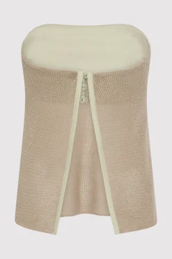 Mesh Strapless Top - Fog|St. Agni Best