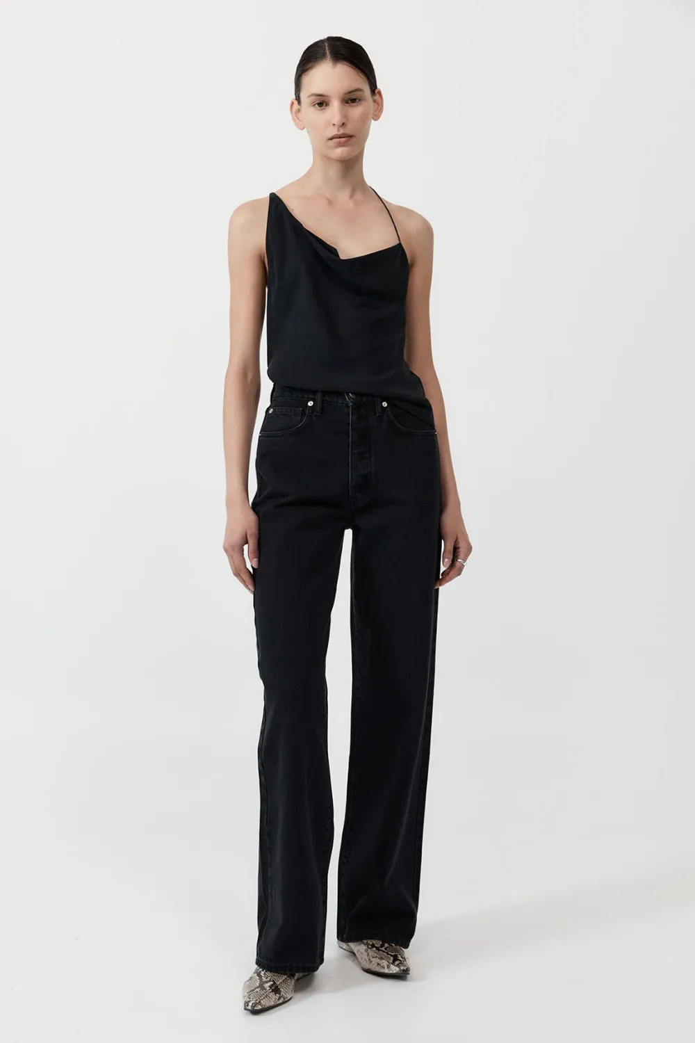 Mid Rise Wide Leg -|St. Agni Cheap