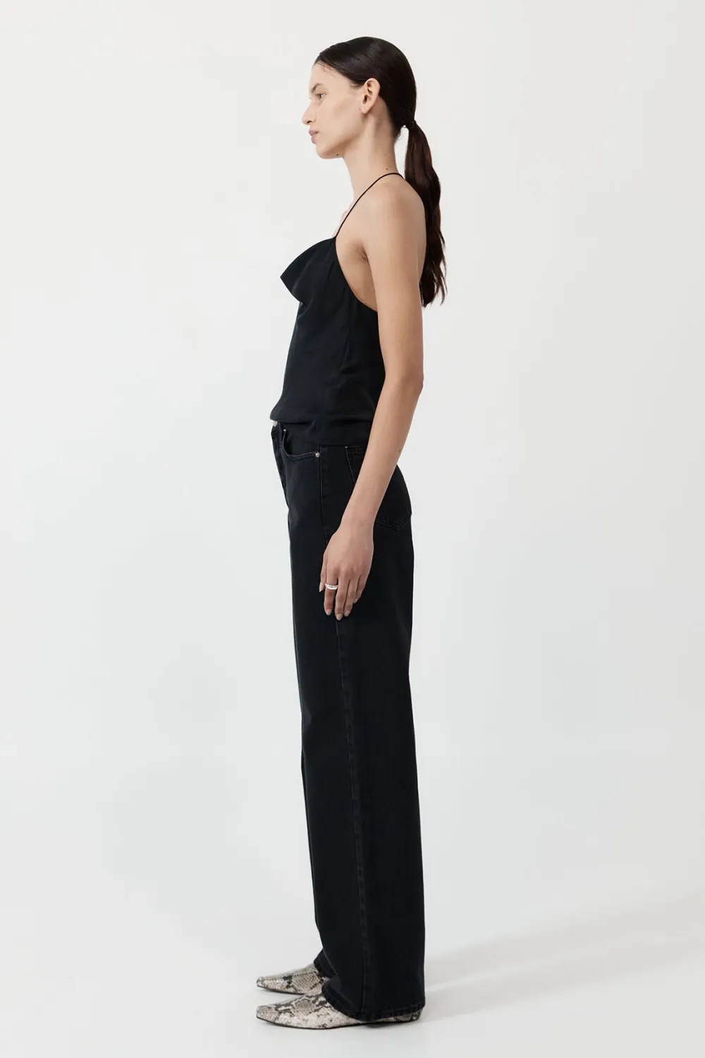 Mid Rise Wide Leg -|St. Agni Cheap