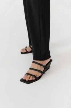 Mini Ring Detail Wedge - Black|St. Agni Shop