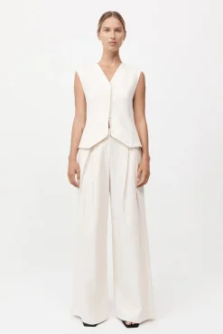Minimal Fold Trousers - Ivory|St. Agni Cheap