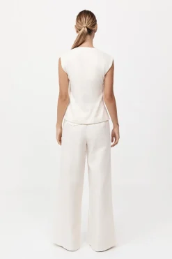 Minimal Fold Trousers - Ivory|St. Agni Cheap