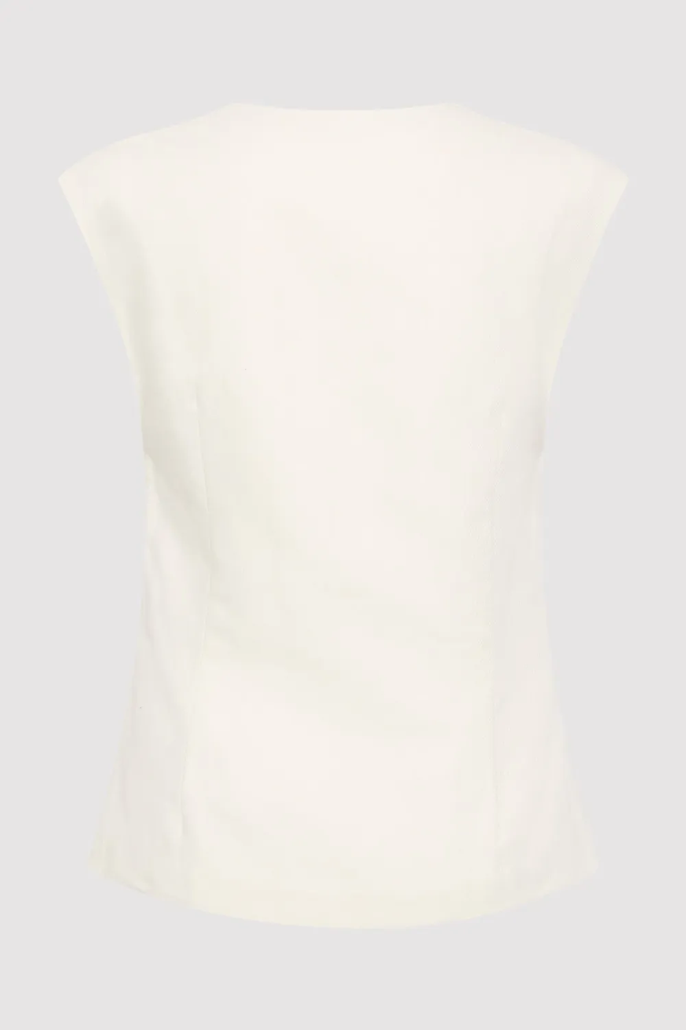 Minimal Tailored Vest - Ivory|St. Agni Cheap