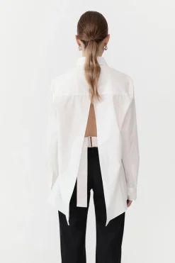 Open Back Shirt - White|St. Agni Store