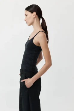 Organic Cotton Asymm Tank -|St. Agni Clearance