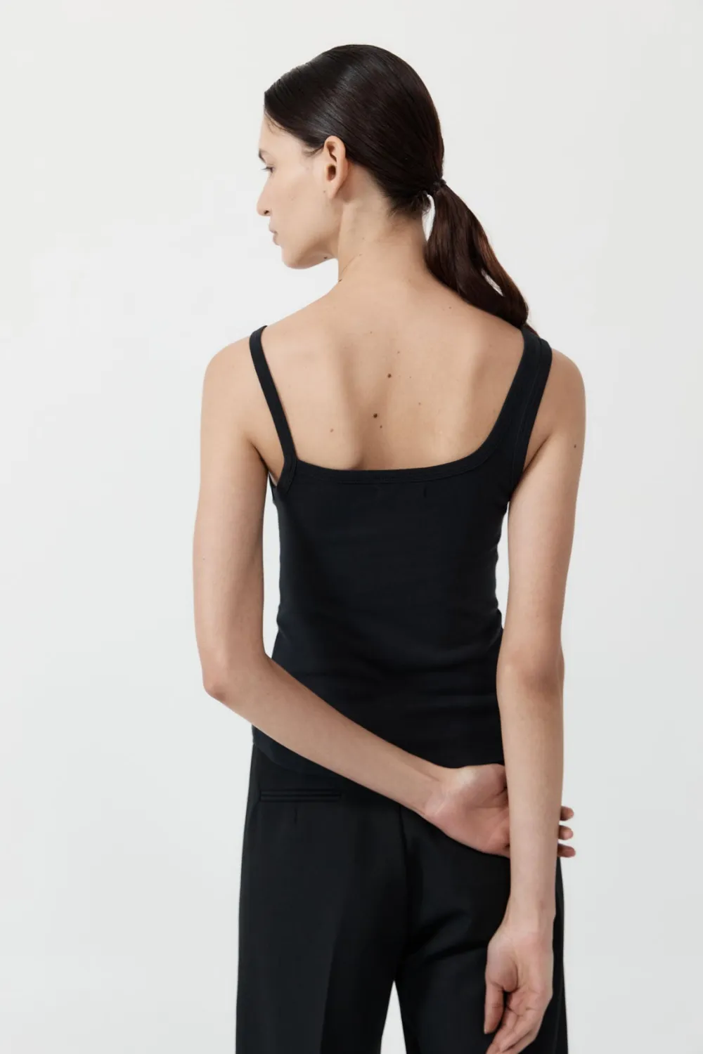 Organic Cotton Asymm Tank -|St. Agni Clearance