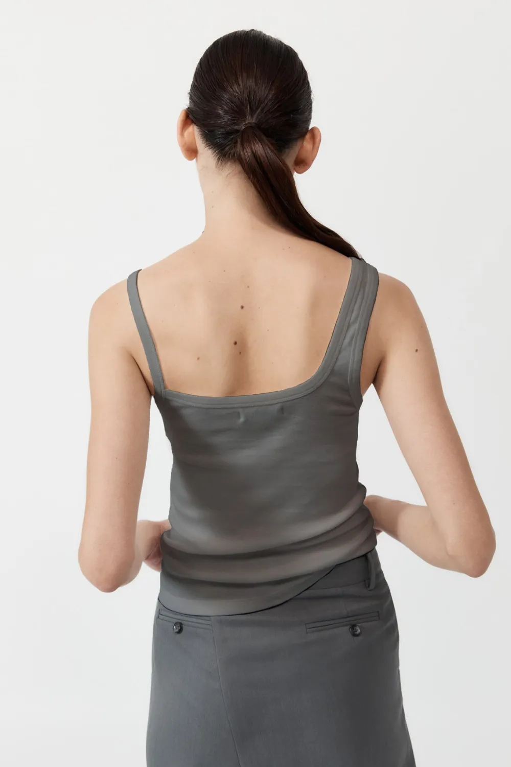 Organic Cotton Asymm Tank -|St. Agni Cheap