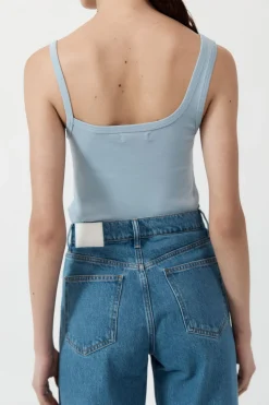 Organic Cotton Asymm Tank -|St. Agni Store
