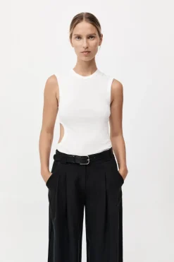 Organic Cotton Cut Out Tank -|St. Agni Sale