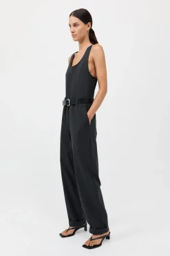 Organic Cotton Jumpsuit - Black|St. Agni Cheap