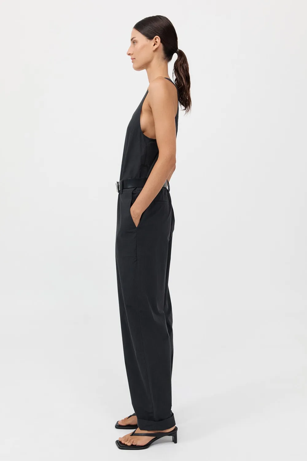 Organic Cotton Jumpsuit - Black|St. Agni Cheap