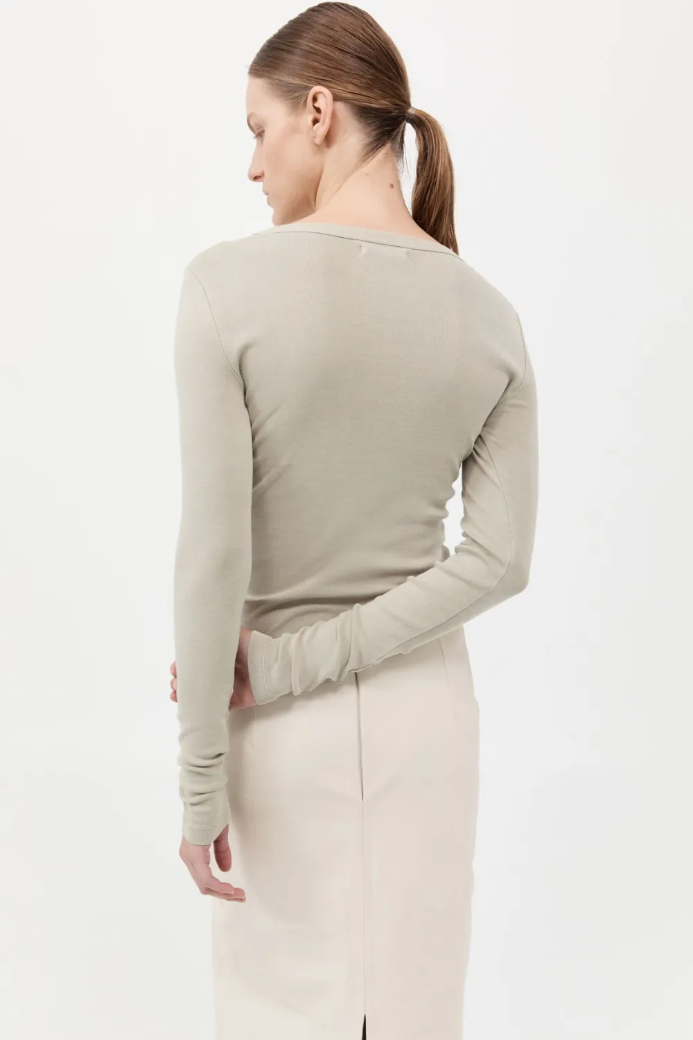Organic Cotton Long Sleeve Top -|St. Agni Cheap