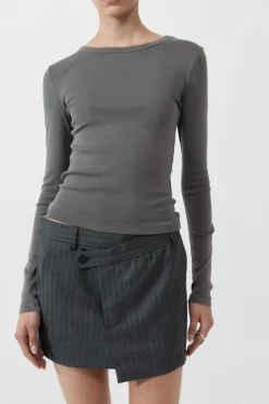 Organic Cotton Long Sleeve Top -|St. Agni Cheap