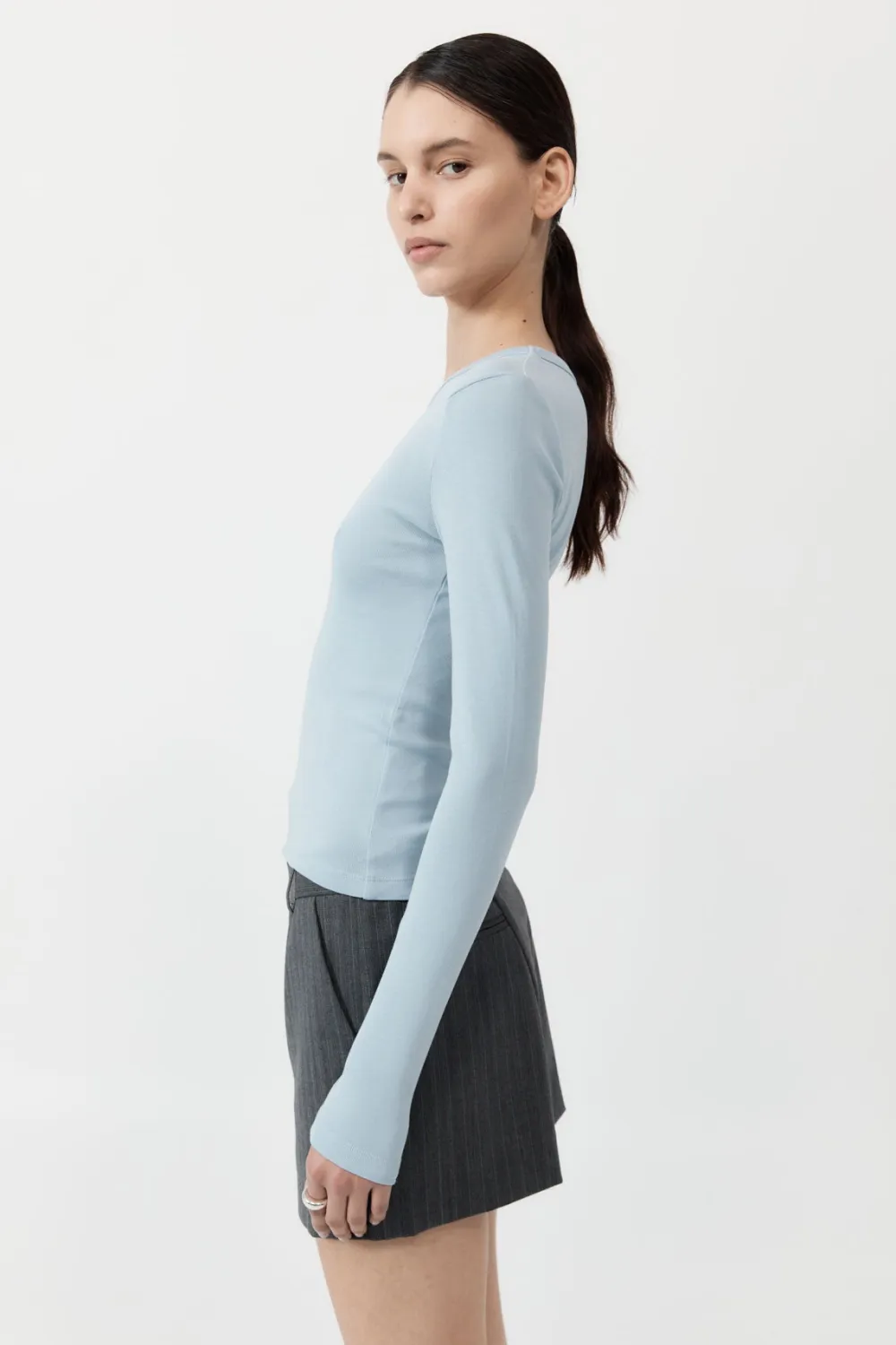 Organic Cotton Long Sleeve Top -|St. Agni New