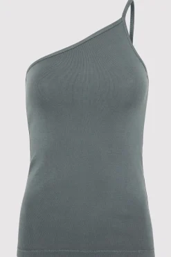Organic Cotton One Shoulder Tank -|St. Agni Outlet
