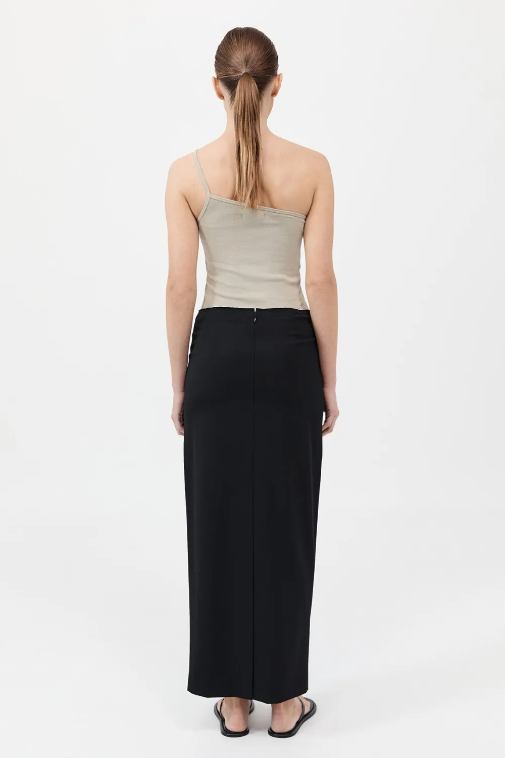 Organic Cotton One Shoulder Tank -|St. Agni Cheap