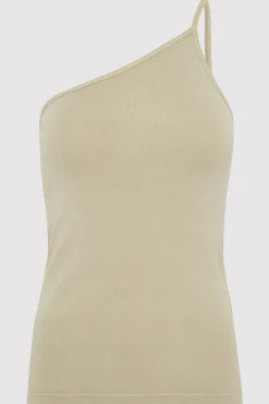 Organic Cotton One Shoulder Tank -|St. Agni Cheap