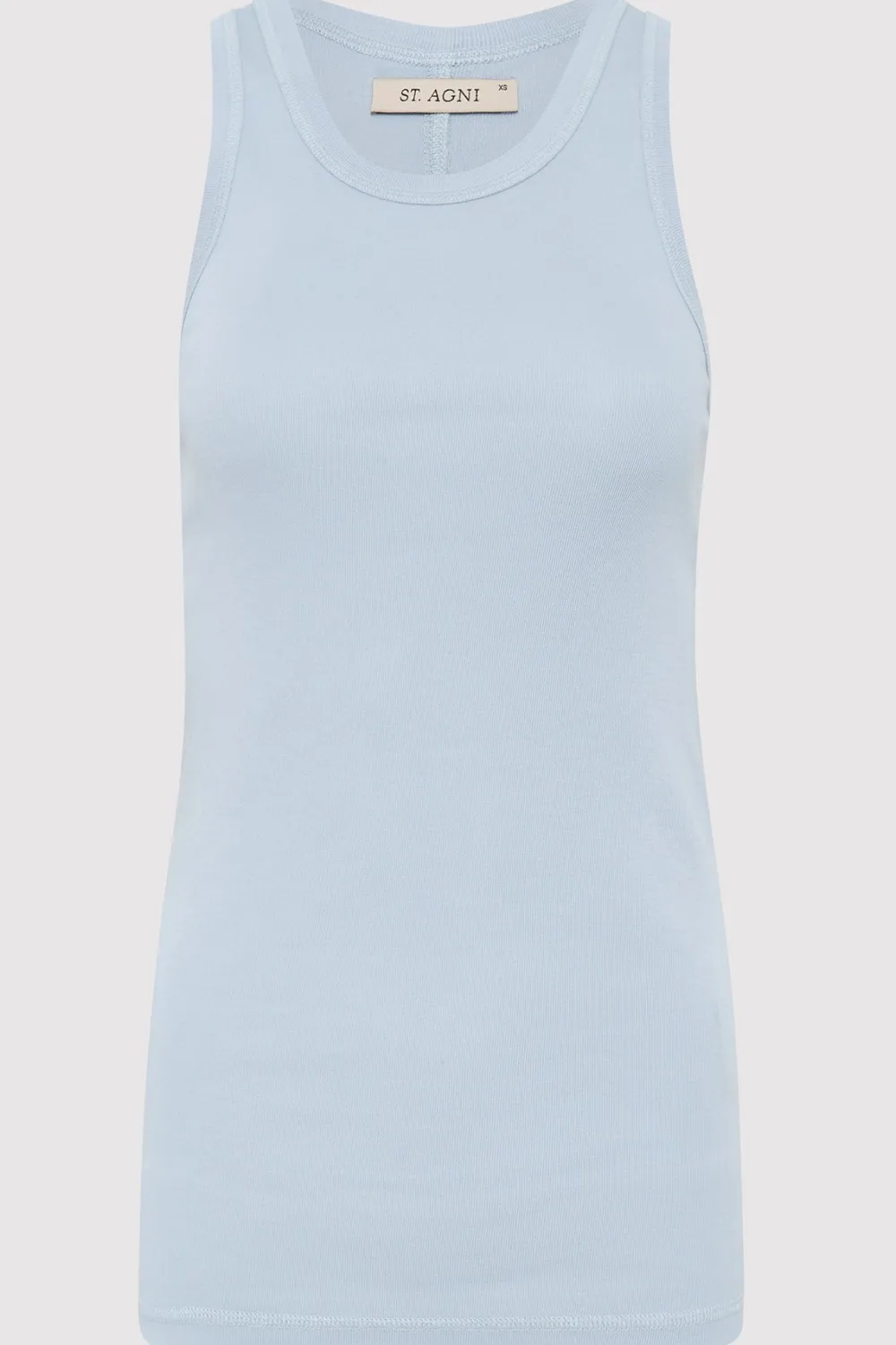Organic Cotton Singlet - Stone Blue|St. Agni New