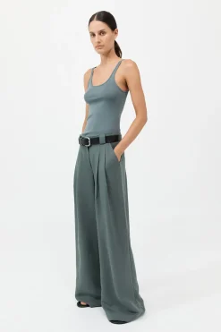 Organic Cotton Slim Scoop Tank -|St. Agni Outlet
