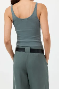 Organic Cotton Slim Scoop Tank -|St. Agni Outlet