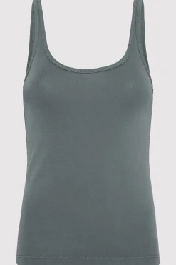 Organic Cotton Slim Scoop Tank -|St. Agni Outlet
