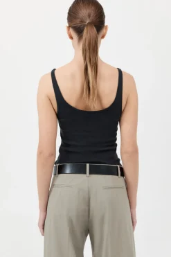 Organic Cotton Slim Scoop Tank -|St. Agni Discount