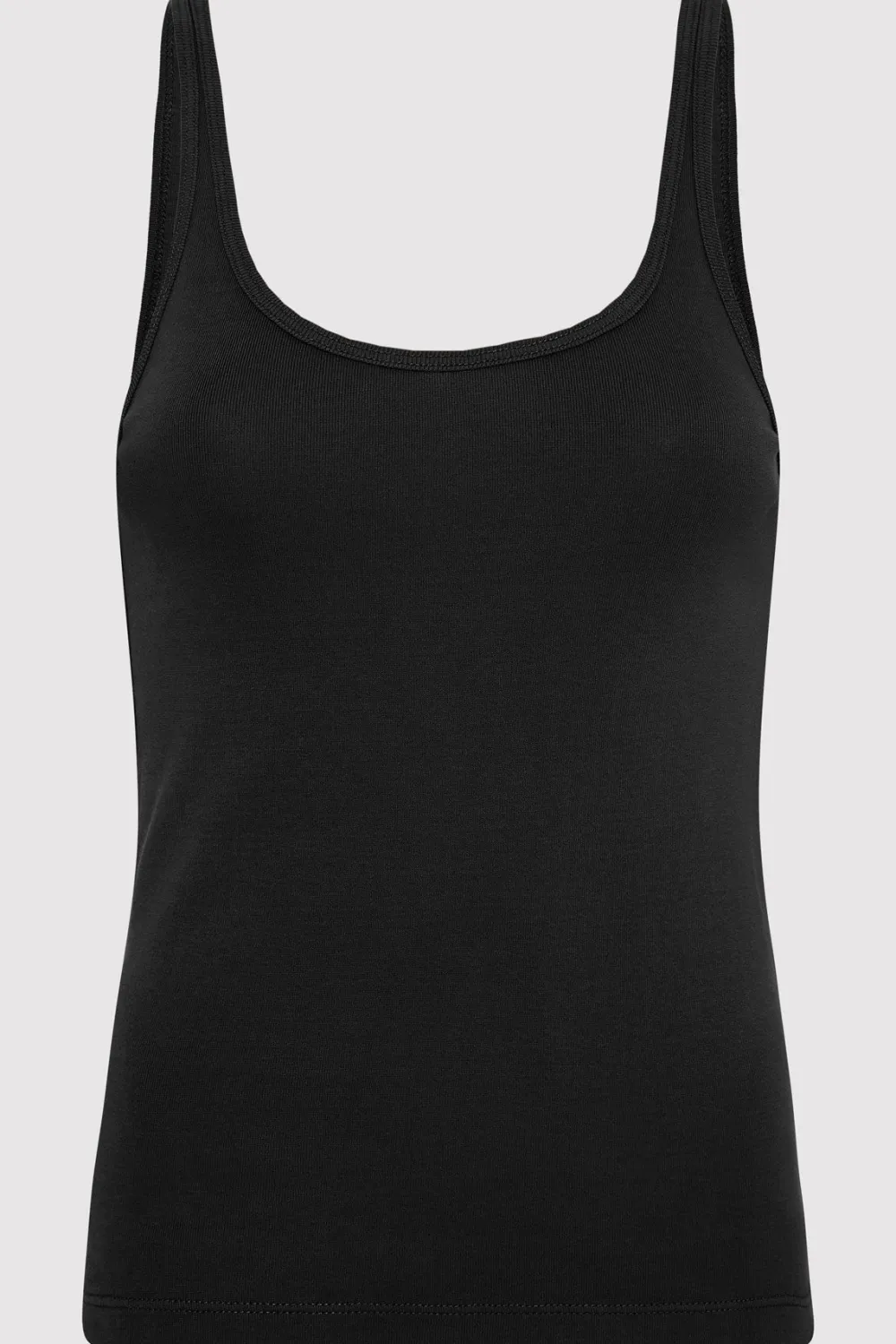 Organic Cotton Slim Scoop Tank -|St. Agni Discount